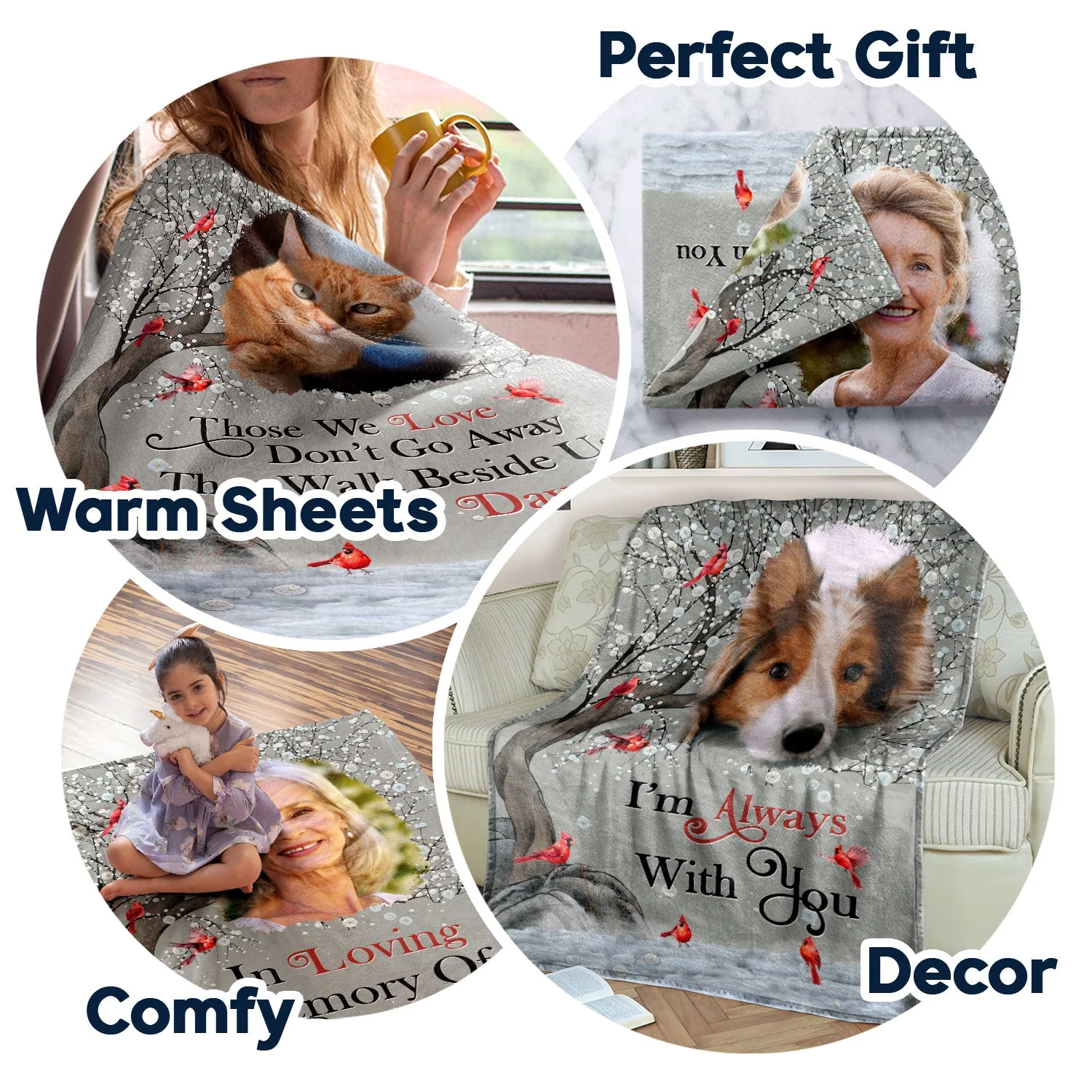 Custom Photo When You Miss Me - Loving, Memorial Gift For Family, Siblings, Friends - Personalized Fleece Blanket - Image 7