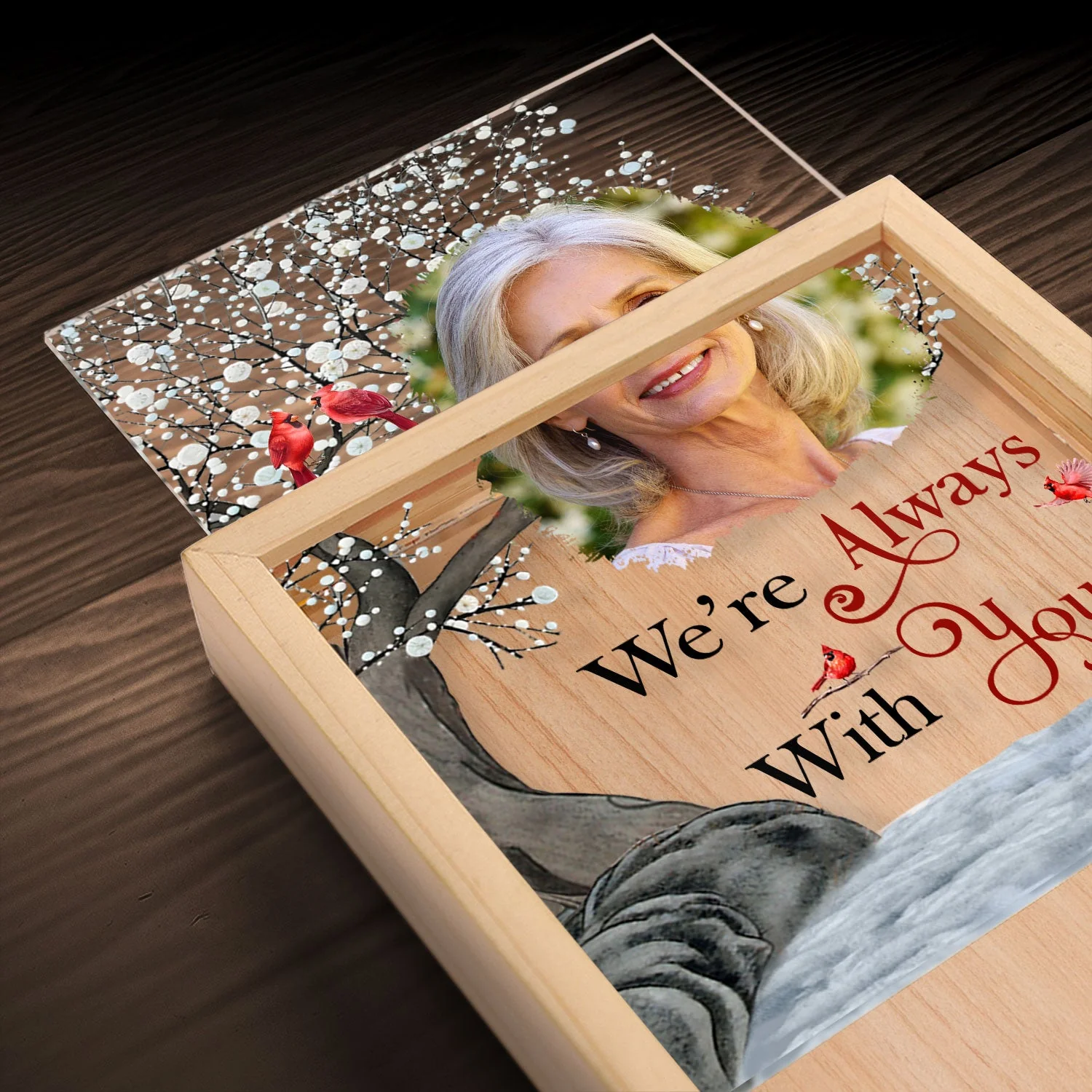 Custom Photo When You Miss Me - Loving, Memorial Gift For Family, Siblings, Friends - Personalized Picture Frame Light Box - Image 4