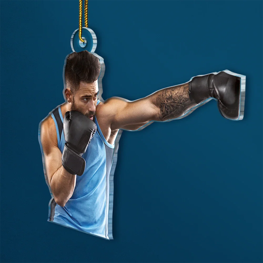 Custom Photo Workout Gifts Gym Fitness - Personalized Acrylic Photo Ornament - Image 3