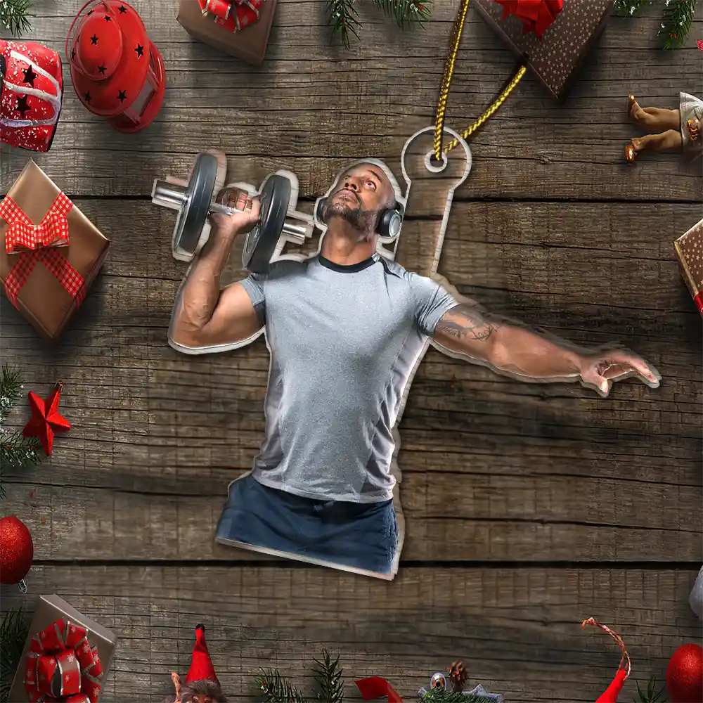 Custom Photo Workout Gifts Gym Fitness - Personalized Acrylic Photo Ornament - Image 7