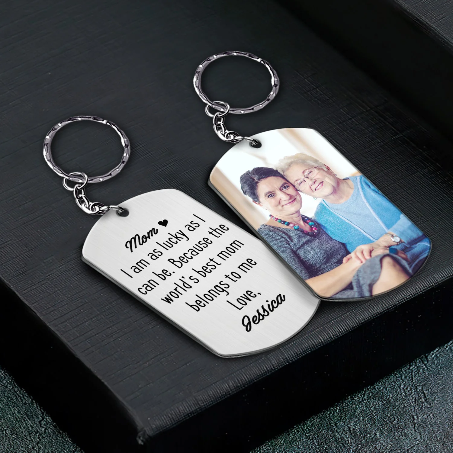 Custom Photo World's Best Mom - Gift For Mom, Mother, Grandma - Personalized Aluminum Keychain - Image 2