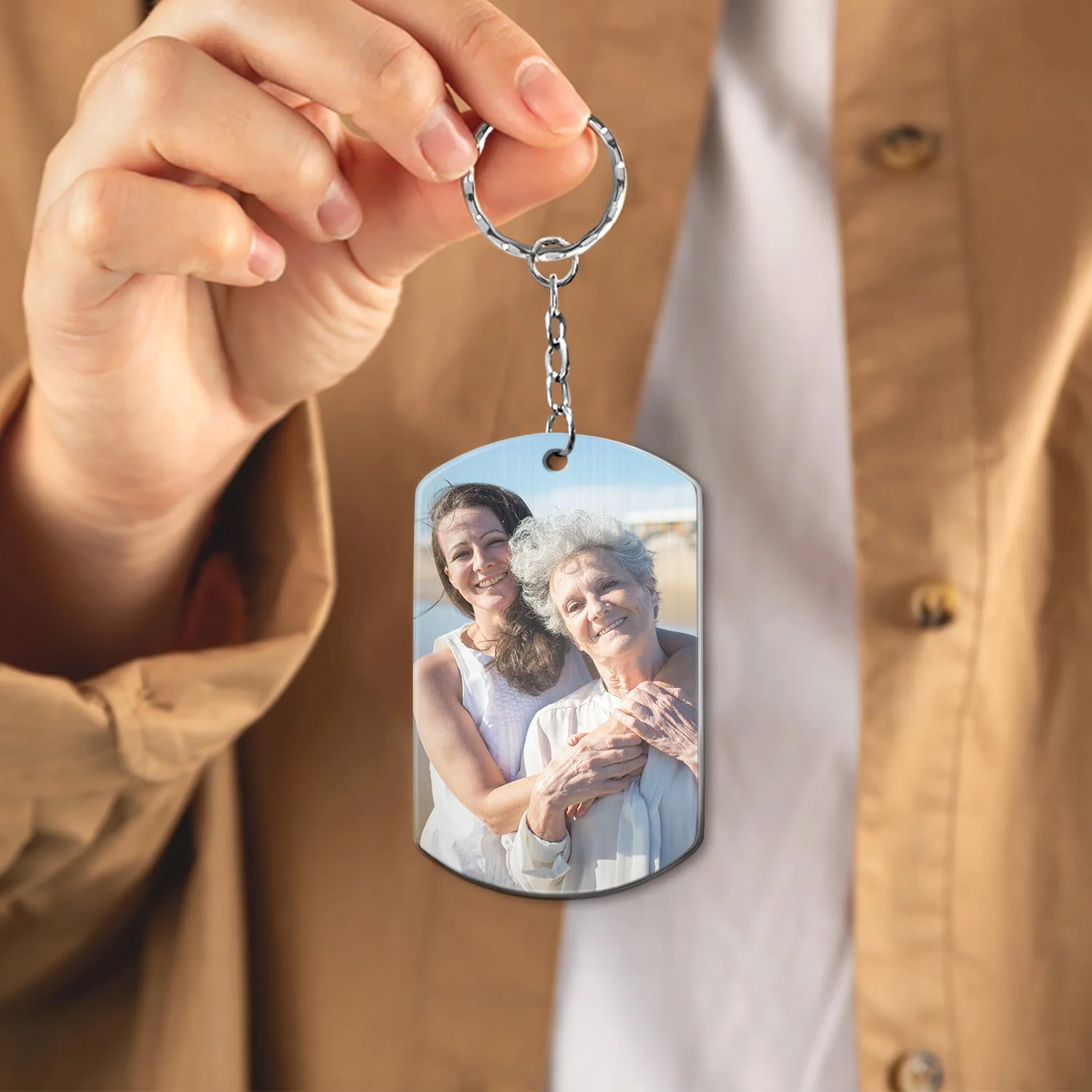 Custom Photo World's Best Mom - Gift For Mom, Mother, Grandma - Personalized Aluminum Keychain - Image 4