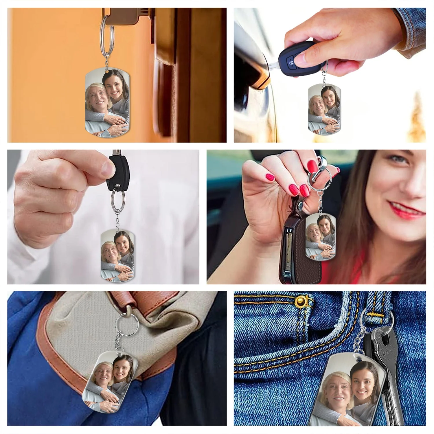 Custom Photo World's Best Mom - Gift For Mom, Mother, Grandma - Personalized Aluminum Keychain - Image 6