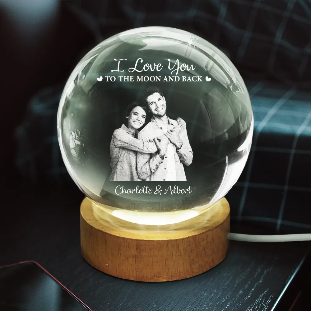 Custom Photo You And Me We Got This - Personalized Crystal Globe Lamp - Image 4