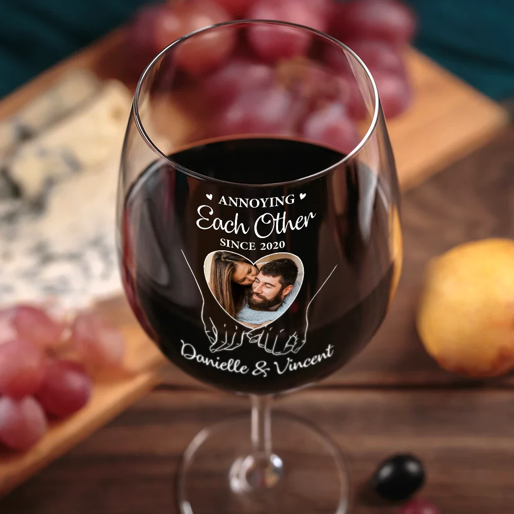 Custom Photo You And Me We Got This - Personalized Wine Glass - Image 3