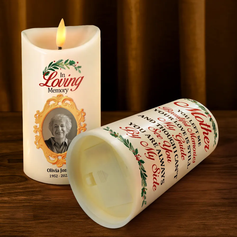 Custom Photo You Are Always By My Side - Personalized Flameless LED Candle - Image 4