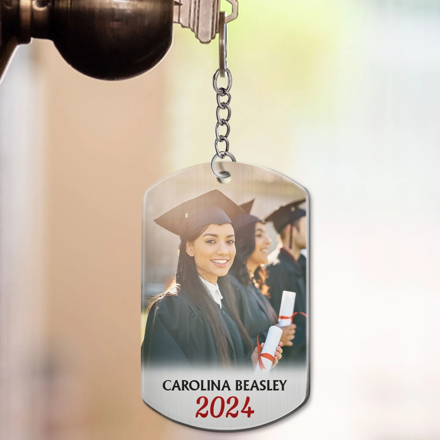 Custom Photo You Are Braver Than You Believe - Graduation Gift, Gift For Friends - Personalized Aluminum Keychain - Image 3