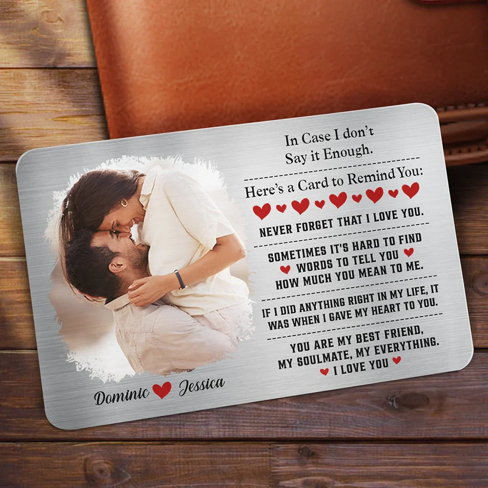 Custom Photo You Are My Best Friend My Soulmate - Personalized Aluminum Wallet Card - Image 2
