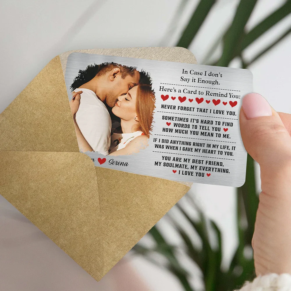 Custom Photo You Are My Best Friend My Soulmate - Personalized Aluminum Wallet Card - Image 5