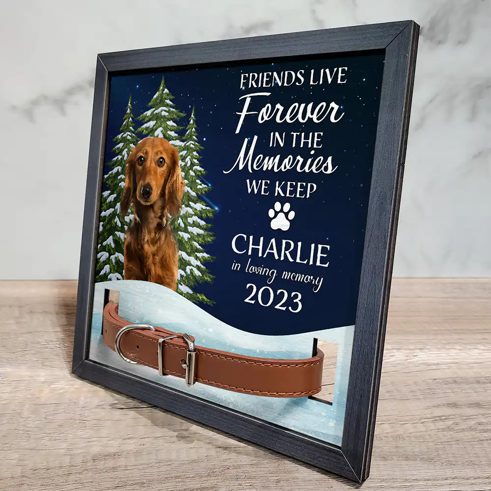 Custom Photo You Are My Favorite Hello And Hardest Goodbye Pet Face Memorial - Personalized Pet Loss Sign, Collar Frame - Image 3