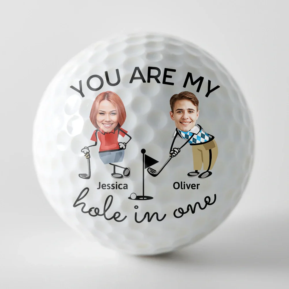 Custom Photo You Are My Hole In One Golf Couple - Personalized Golf Ball - Image 4