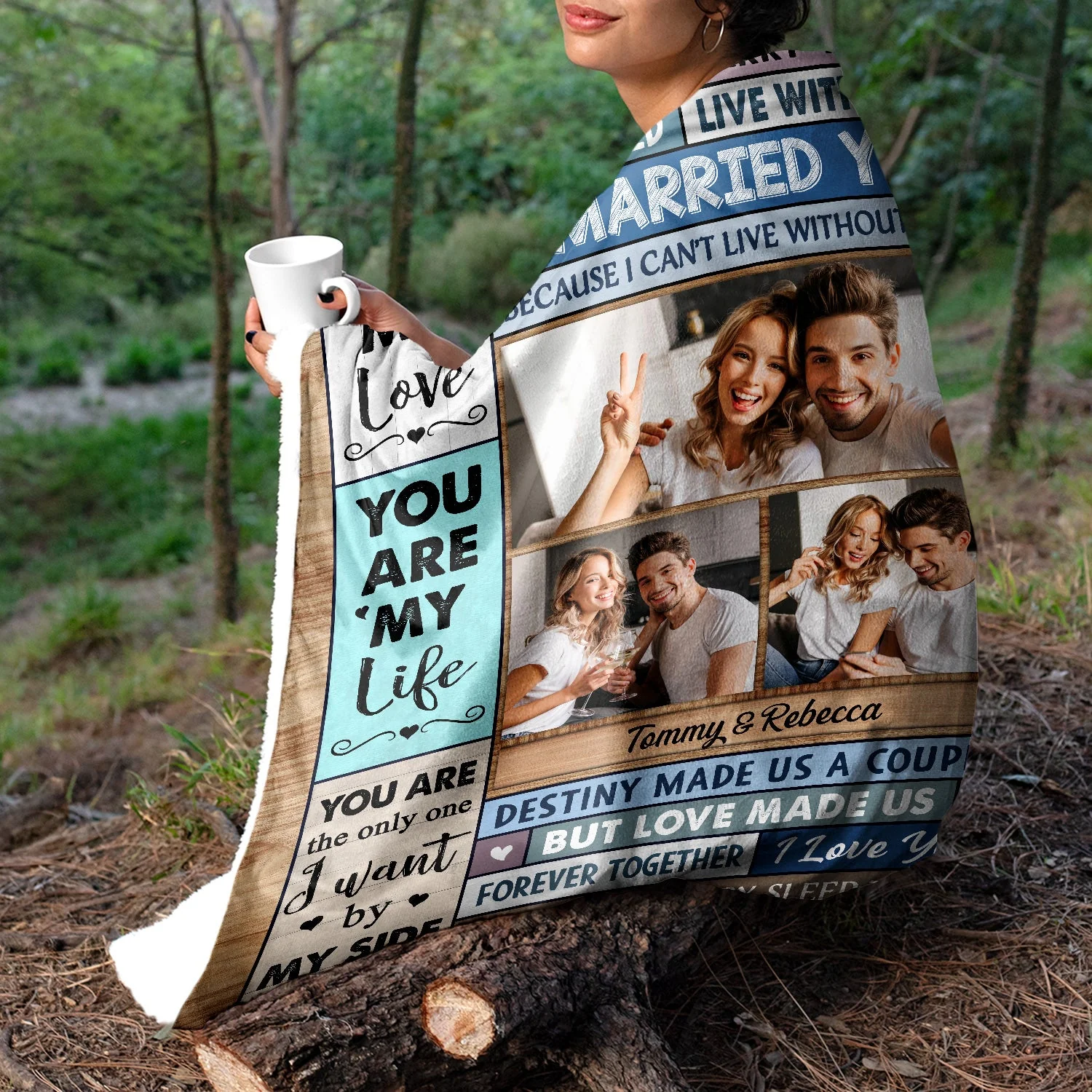 Custom Photo You Are My Love I Married You Because I Can't Live Without You Husband Wife - Gift For Couples - Personalized Fleece Blanket - Image 3