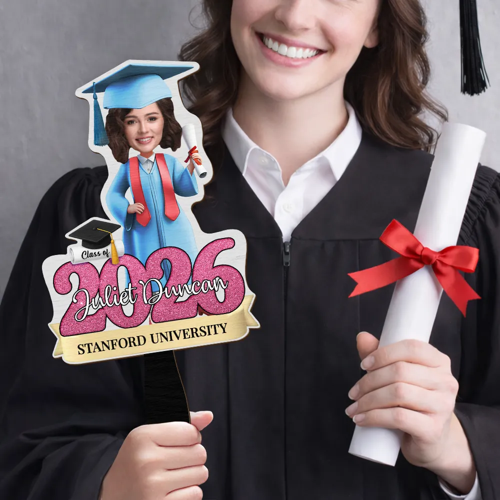 Custom Photo You Did It Congrats Graduation - Personalized Graduation Handheld Fan - Image 6