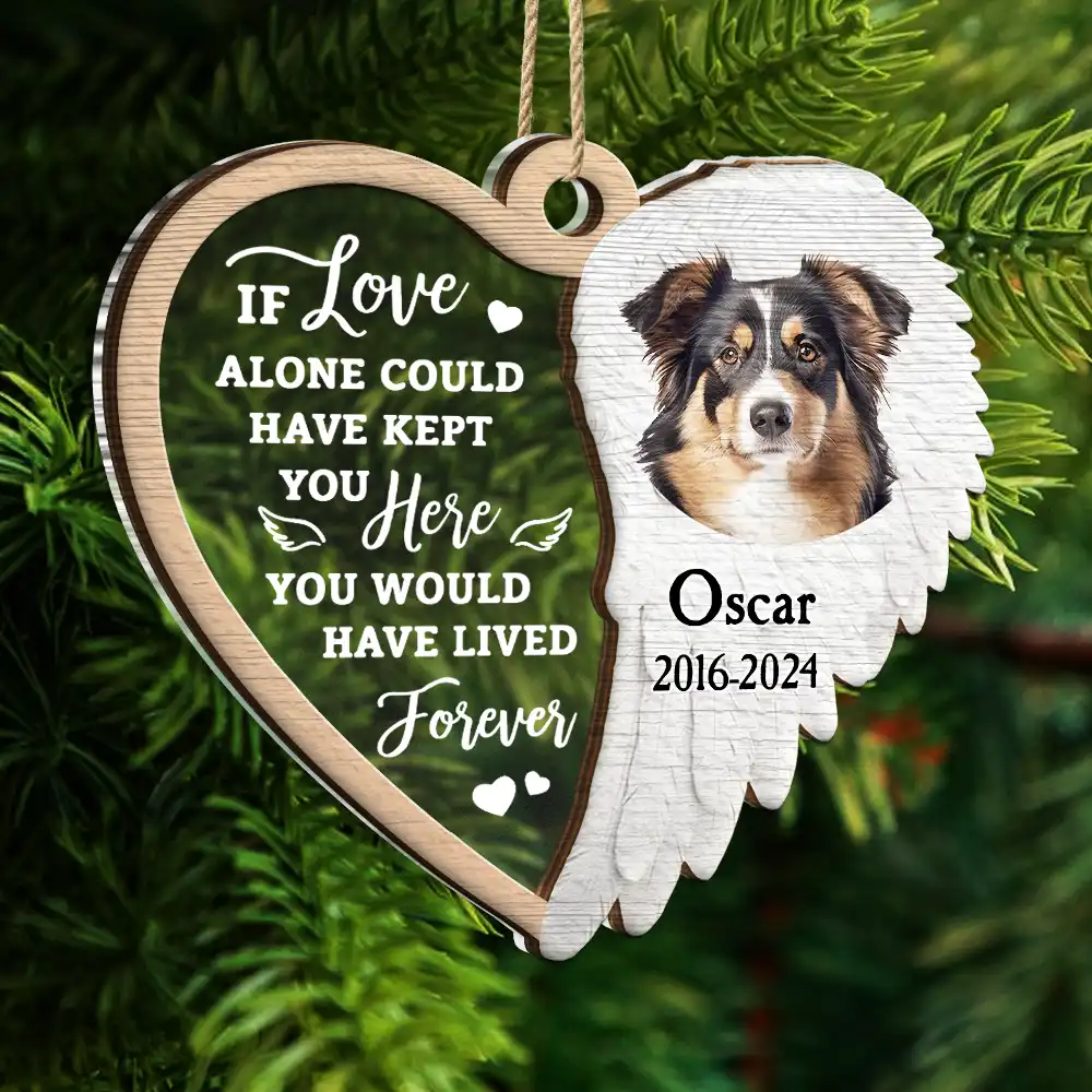 Custom Photo You Left Paw Prints In My Heart - Personalized 2-Layered Mix Ornament - Image 6
