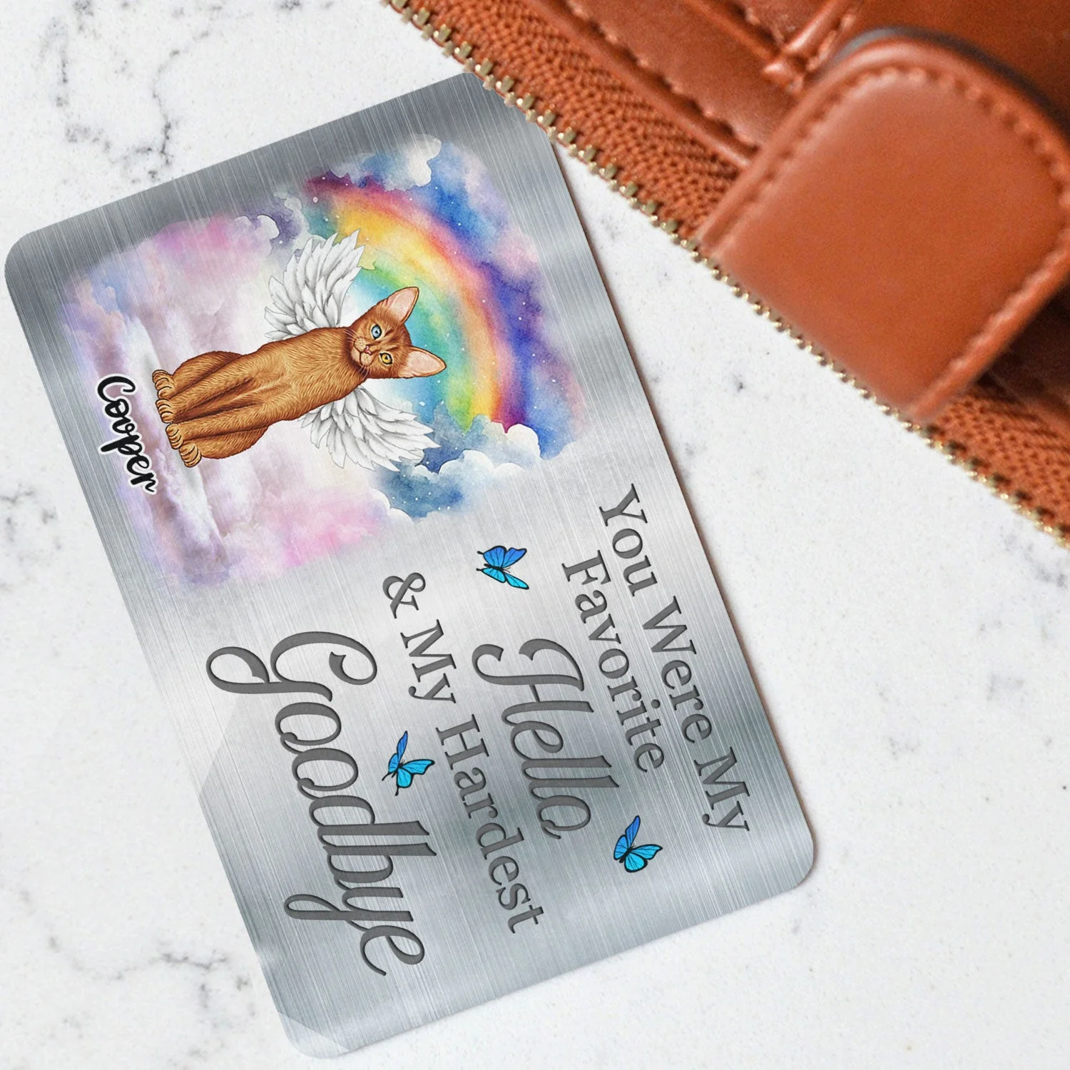 Custom Photo You Left Paw Prints On My Heart - Memorial Gift For Pet Owners, Pet Lovers - Personalized Aluminum Wallet Card - Image 4