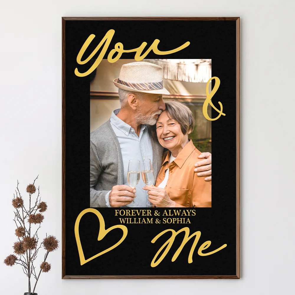 Custom Photo You & Me Forever & Always - Personalized Poster - Image 3