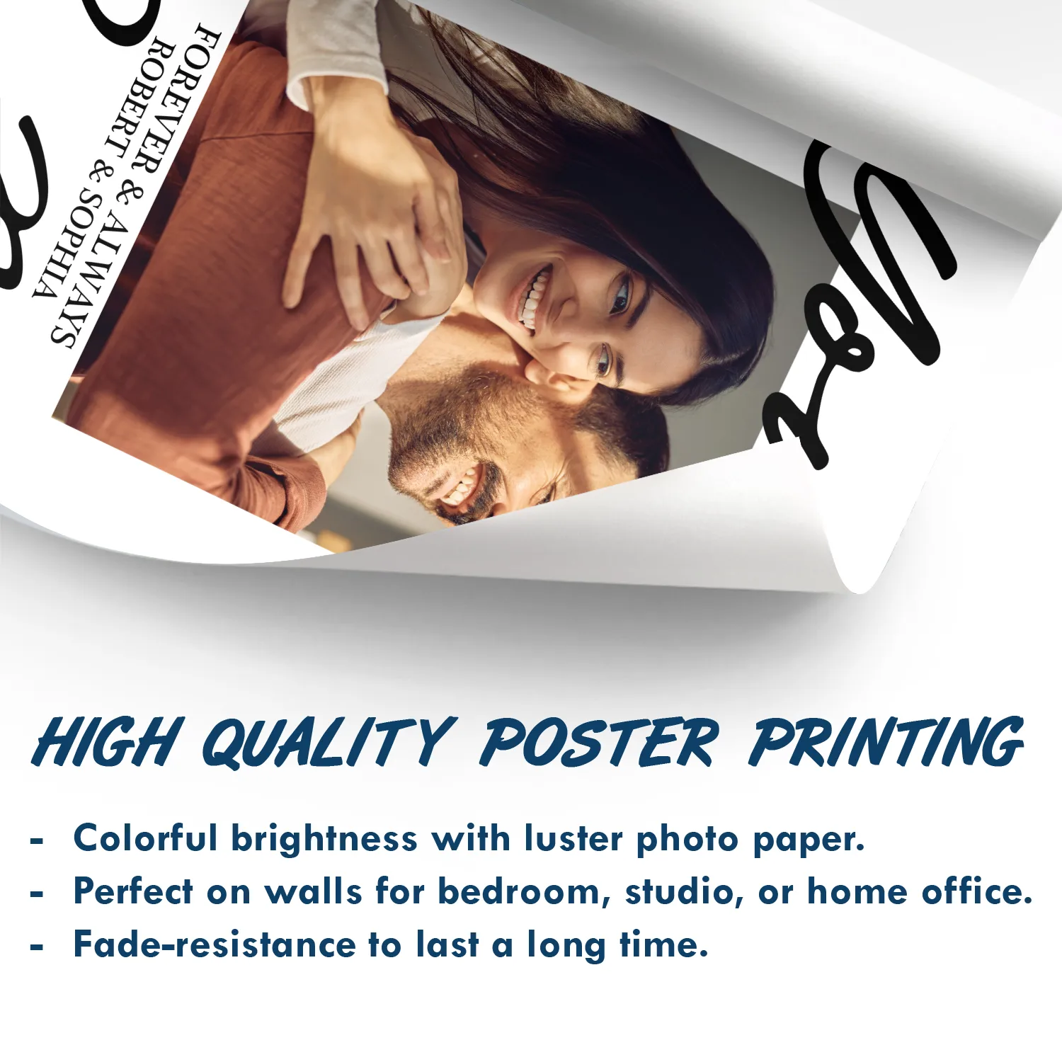 Custom Photo You & Me Forever & Always - Personalized Poster - Image 5