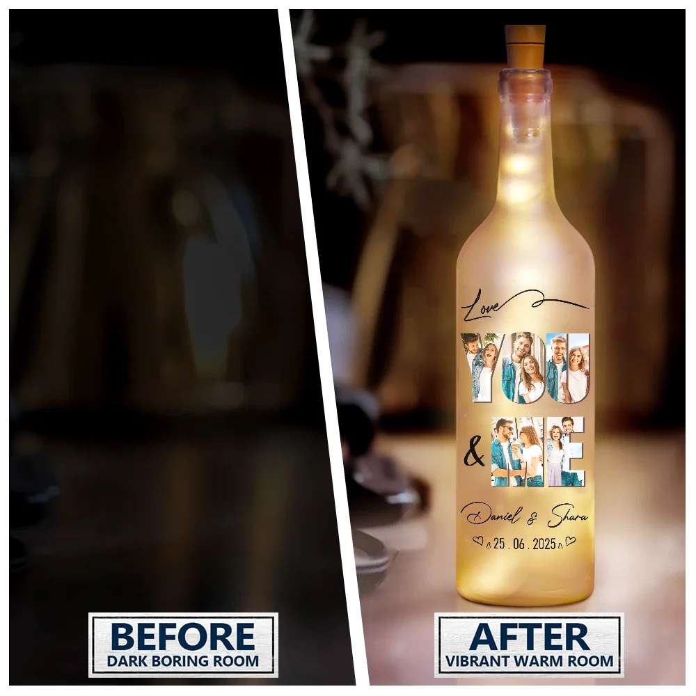 Custom Photo You & Me We Got This Couple - Personalized Bottle Light - Image 3