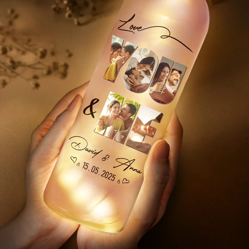 Custom Photo You & Me We Got This Couple - Personalized Bottle Light - Image 4