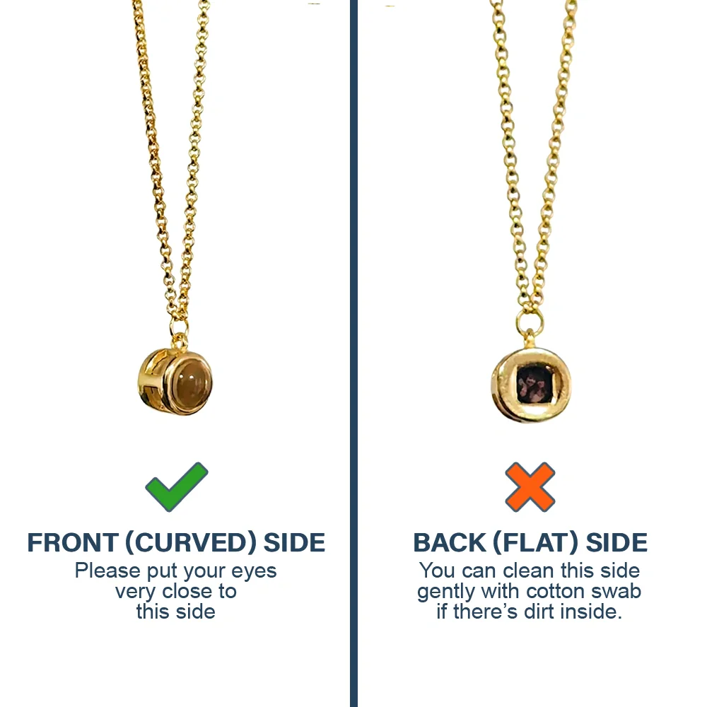 Custom Photo You & Me We Got This Couple - Personalized Bubble Projection Necklace - Image 5
