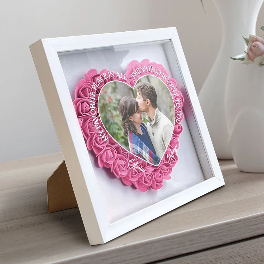 Custom Photo You & Me We Got This - Personalized Flower Shadow Box - Image 2