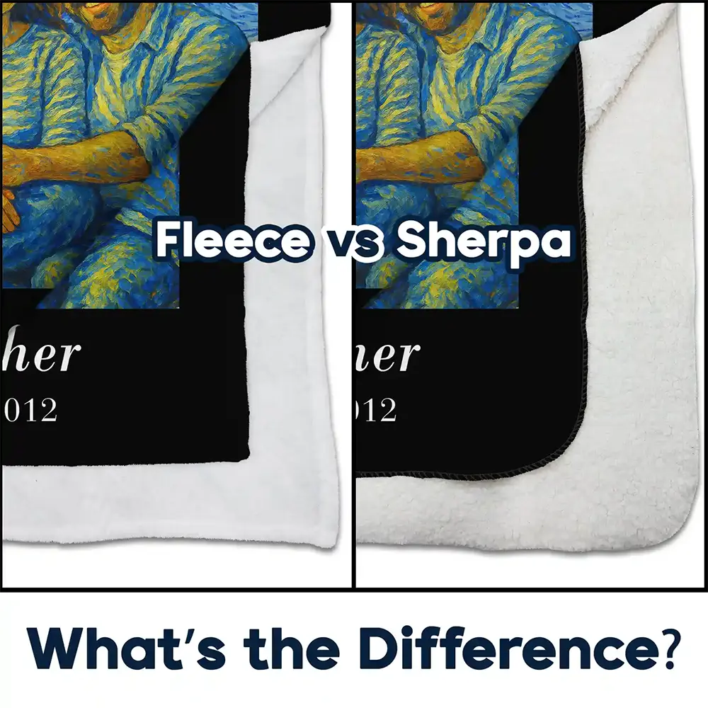 Custom Photo You & Me We Got This Under Starry Night - Personalized Fleece Blanket, Sherpa Blanket - Image 5
