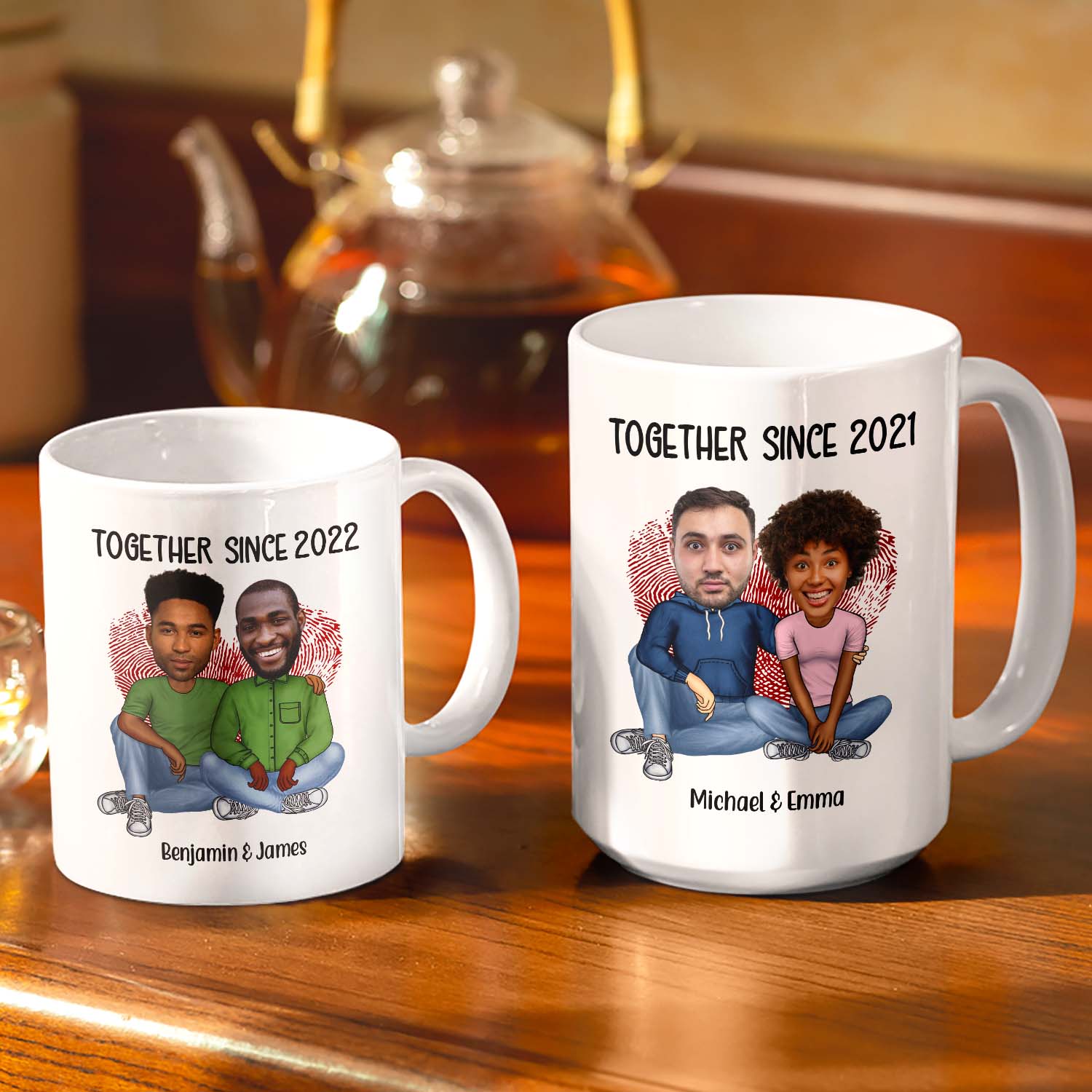 Custom Photo You're The Only One I Want To Annoy Together Since - Gift For Couples - Personalized Custom White Edge-to-Edge Mug - Image 3