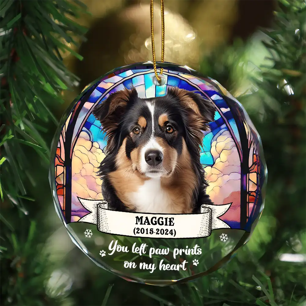 Custom Photo You Were My Favorite Hello And Hardest Goodbye - Personalized Circle Glass Ornament - Image 4