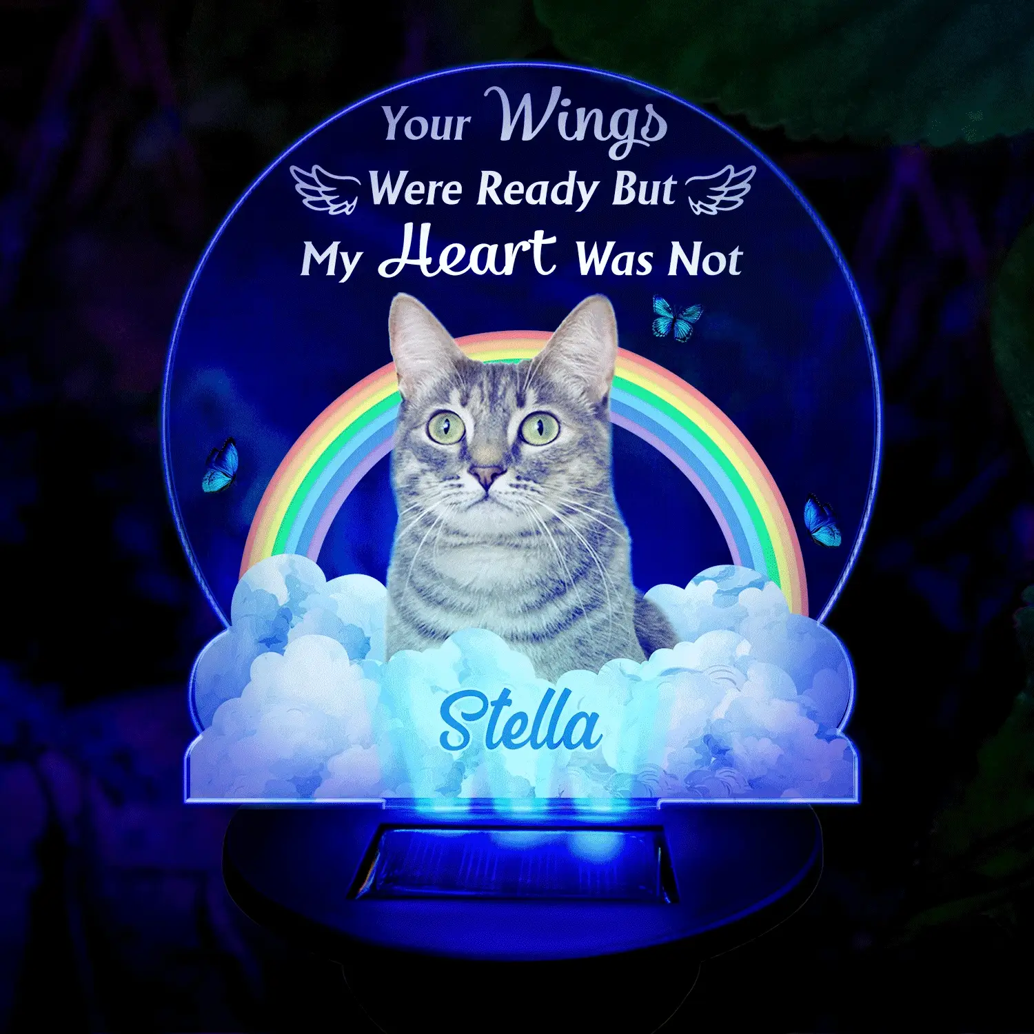 Custom Photo You Were My Favorite Hello - Memorial Gift For Dog Lovers, Cat Lovers, Pet Lovers - Personalized Solar Light - Image 3
