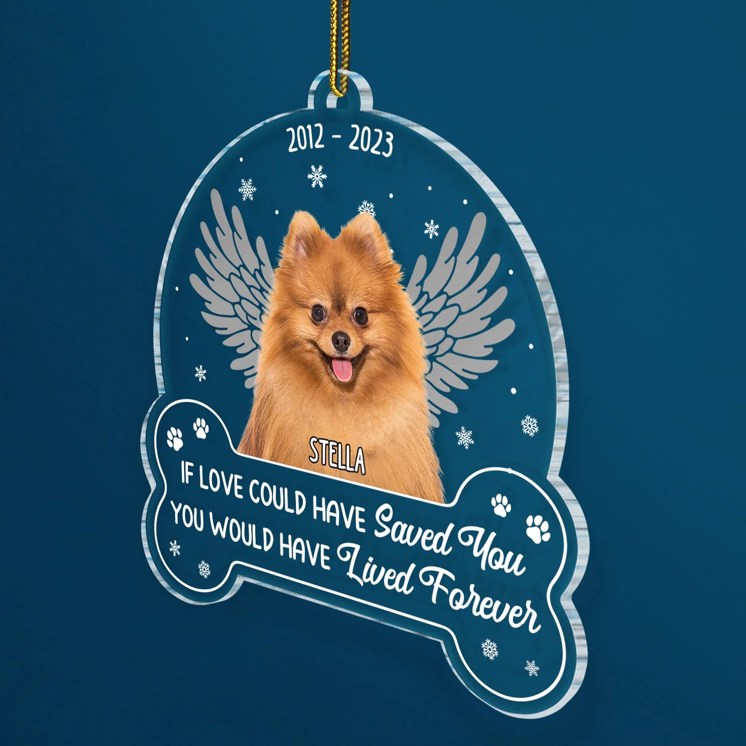 Custom Photo You Were My Favorite Hello - Memorial Gift For Dog Lovers - Personalized Custom Shaped Acrylic Ornament - Image 3