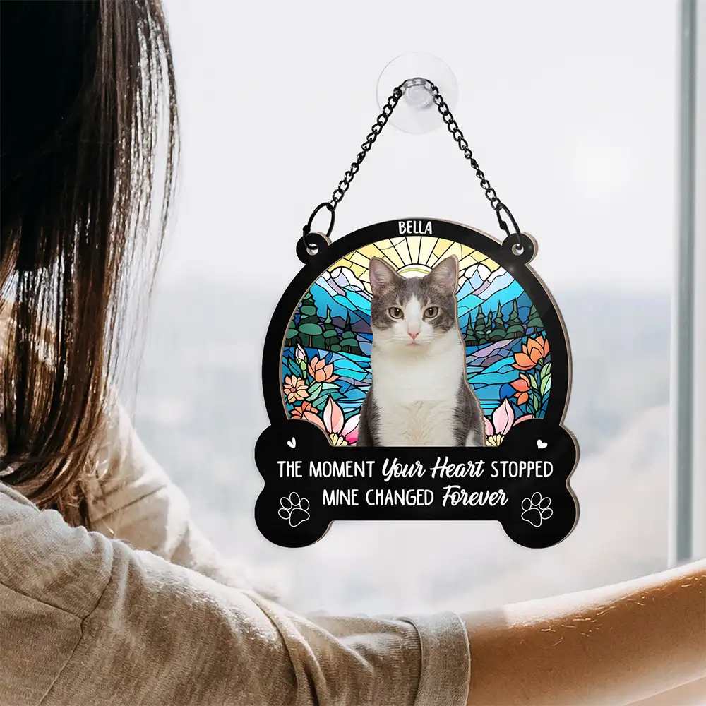 Custom Photo You Were My Favorite Hello - Personalized Window Hanging Suncatcher Ornament - Image 5