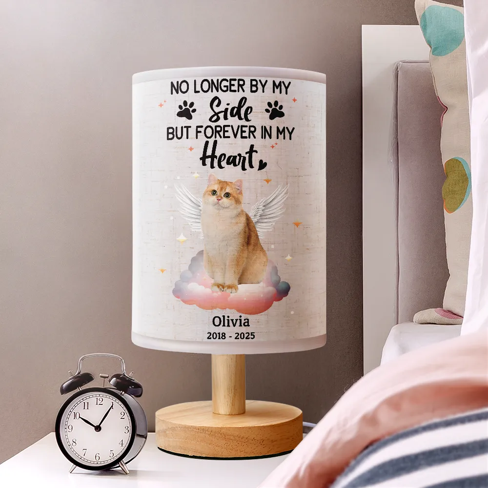 Custom Photo Your Light Will Always Shine In My Heart Dog Cat Memorial - Personalized Fabric Lamp - Image 3