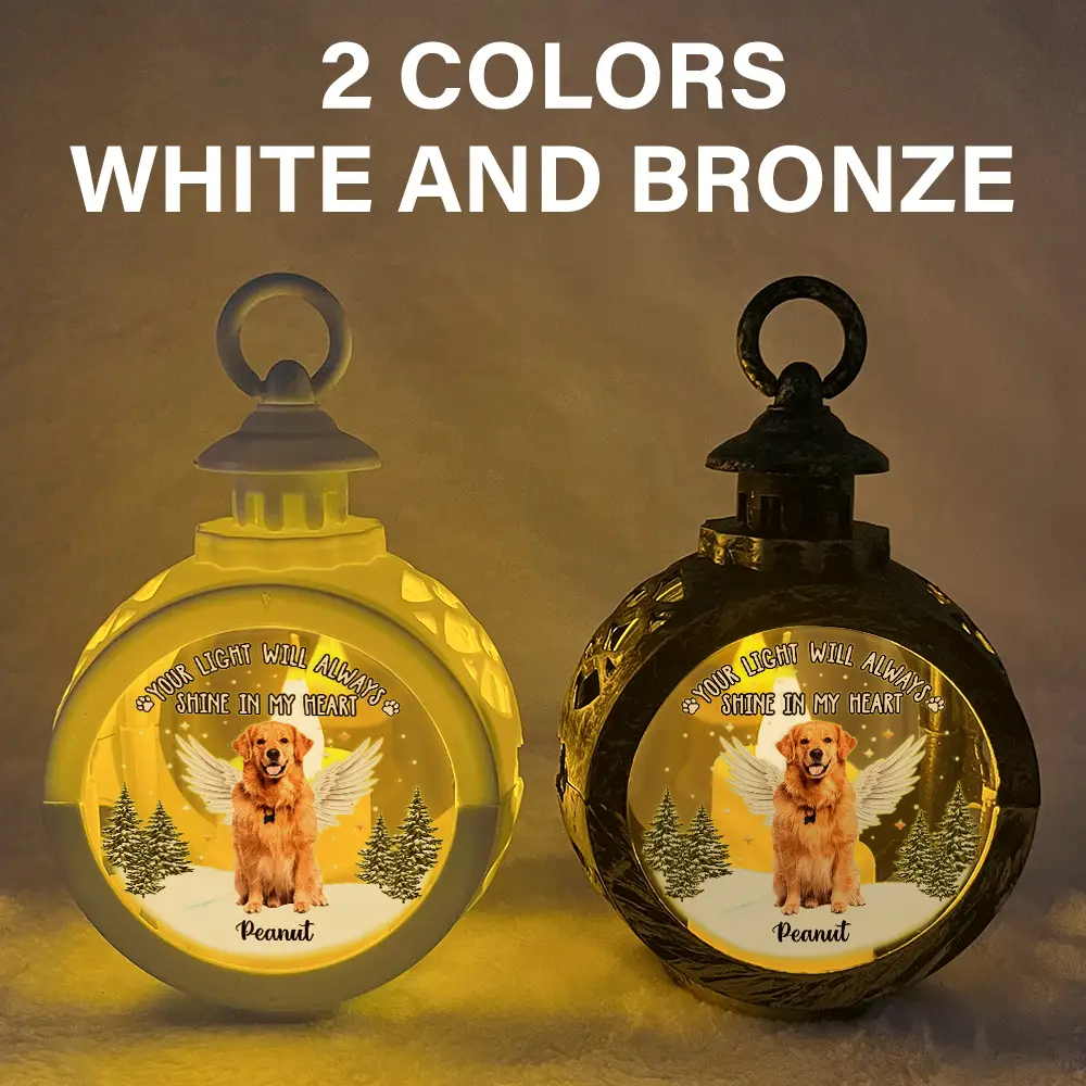 Custom Photo Your Light Will Always Shine In My Heart Memorial - Personalized Candlelight Lantern Ornament - Image 6