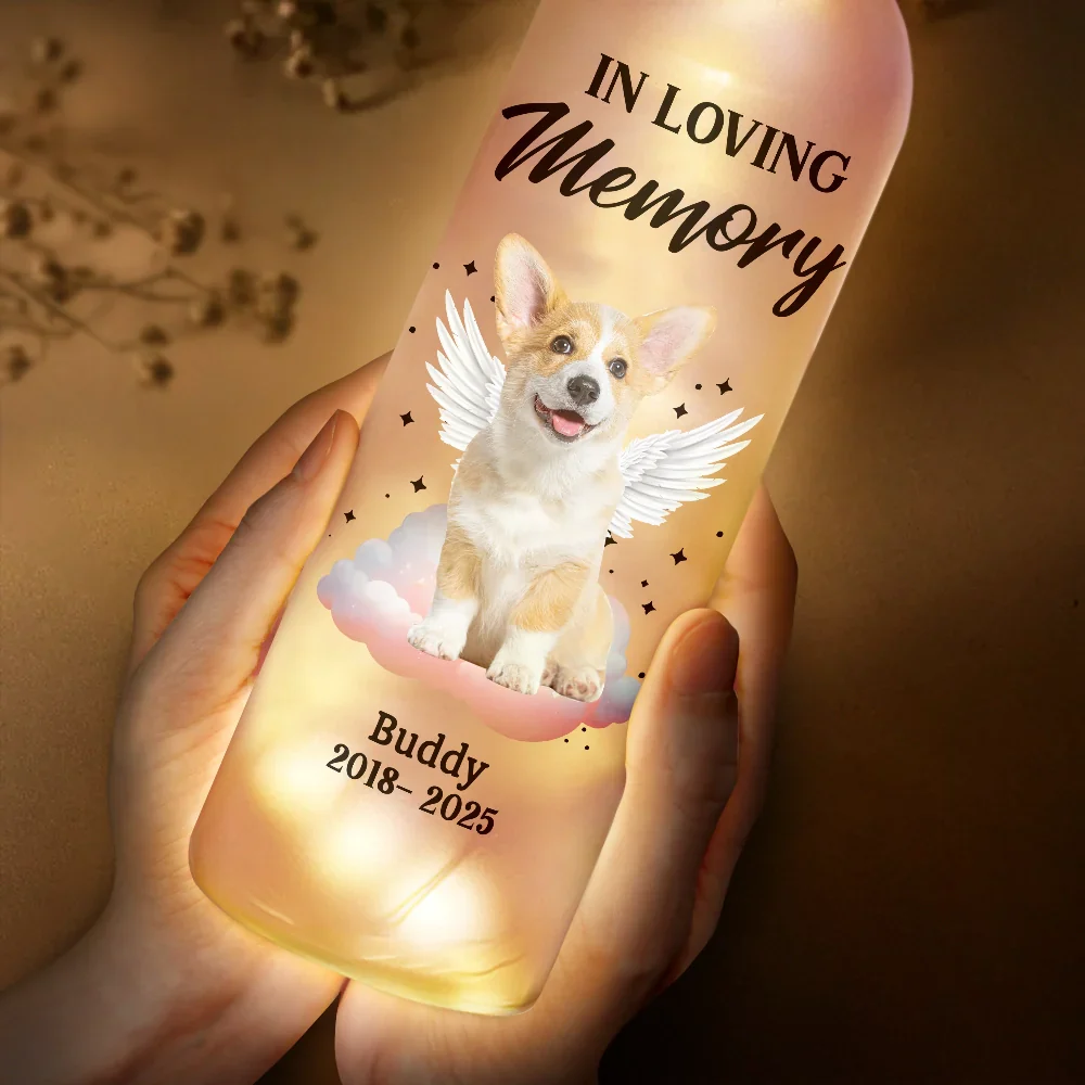 Custom Photo Your Light Will Always Shine In My Heart - Personalized Bottle Light - Image 4