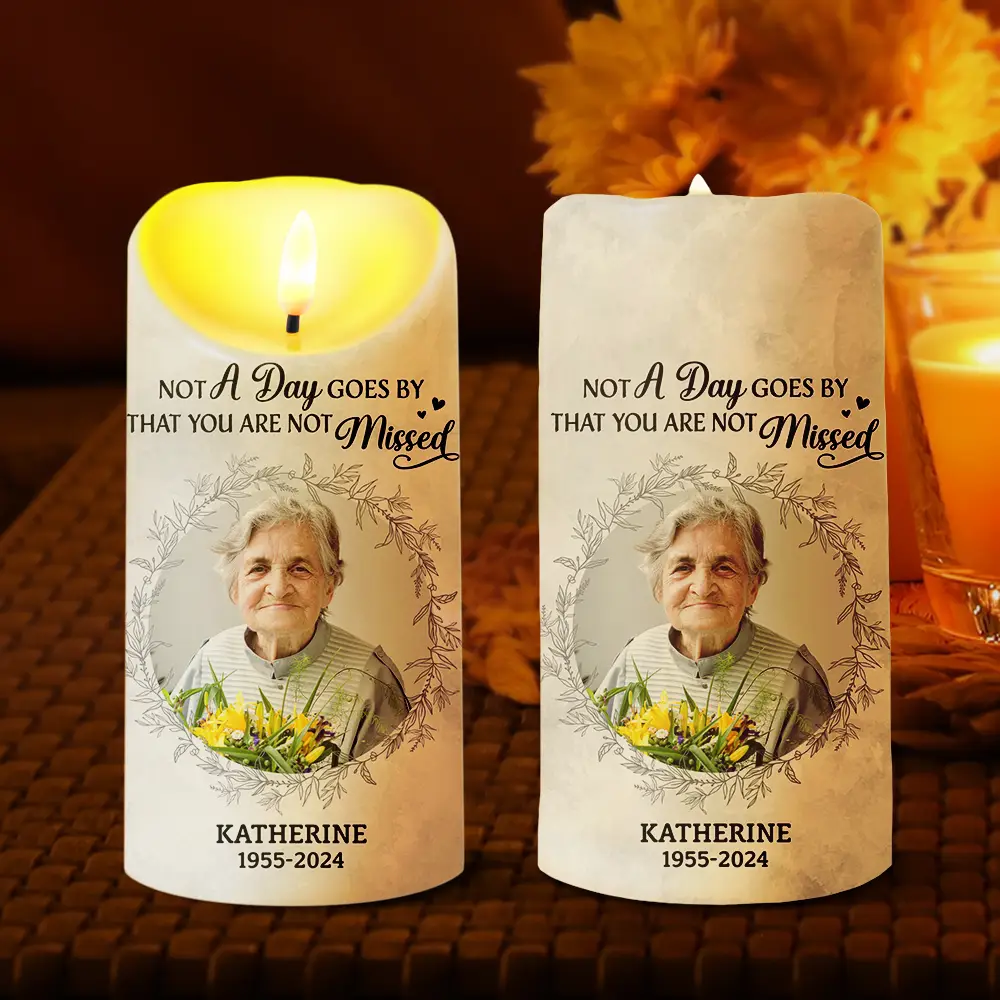 Custom Photo Your Light Will Always Shine In My Heart - Personalized Flameless LED Candle - Image 2