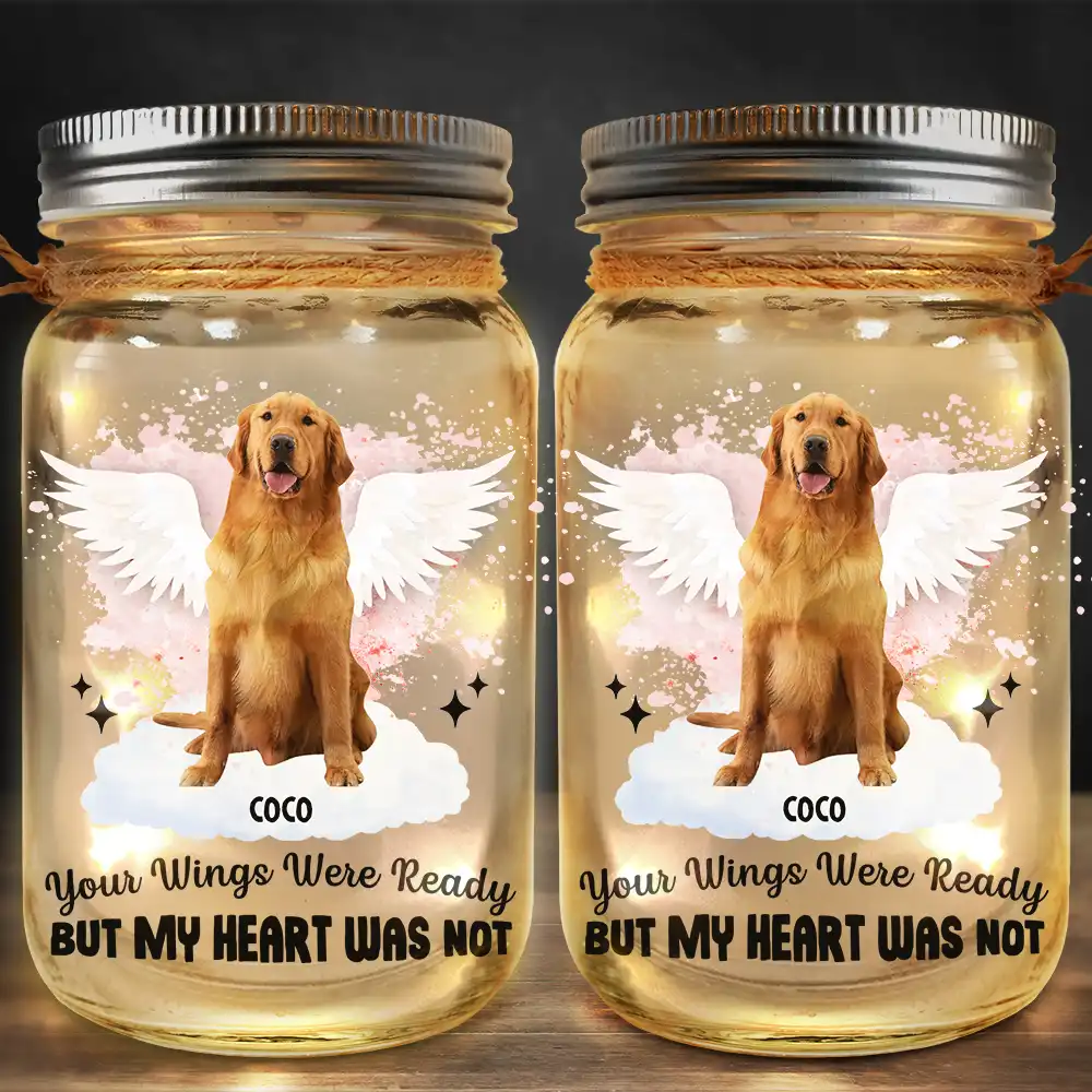 Custom Photo Your Light Will Always Shine In My Heart - Personalized Mason Jar Light - Image 3