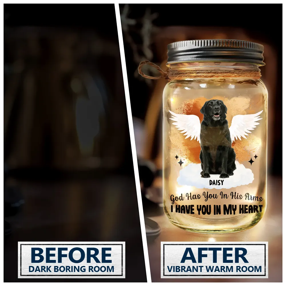 Custom Photo Your Light Will Always Shine In My Heart - Personalized Mason Jar Light - Image 5