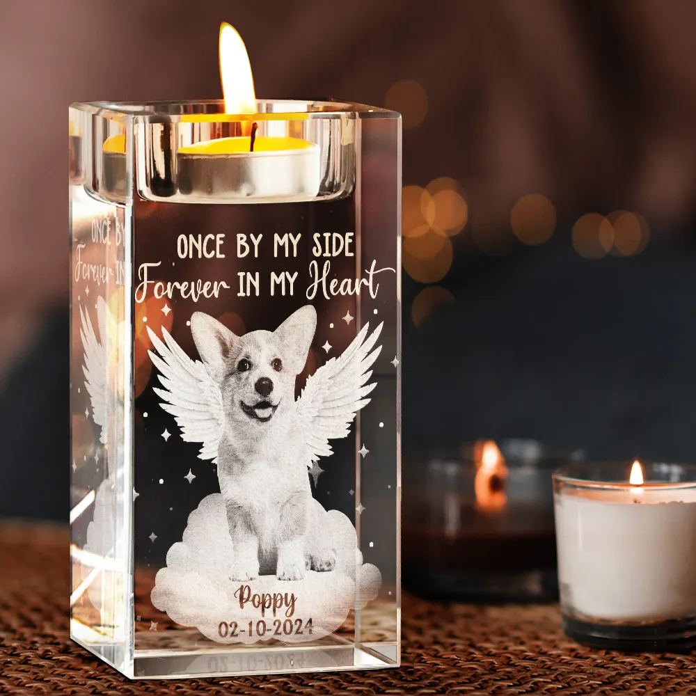 Custom Photo Your Light Will Always Shine - Personalized Crystal Candle Holder - Image 4