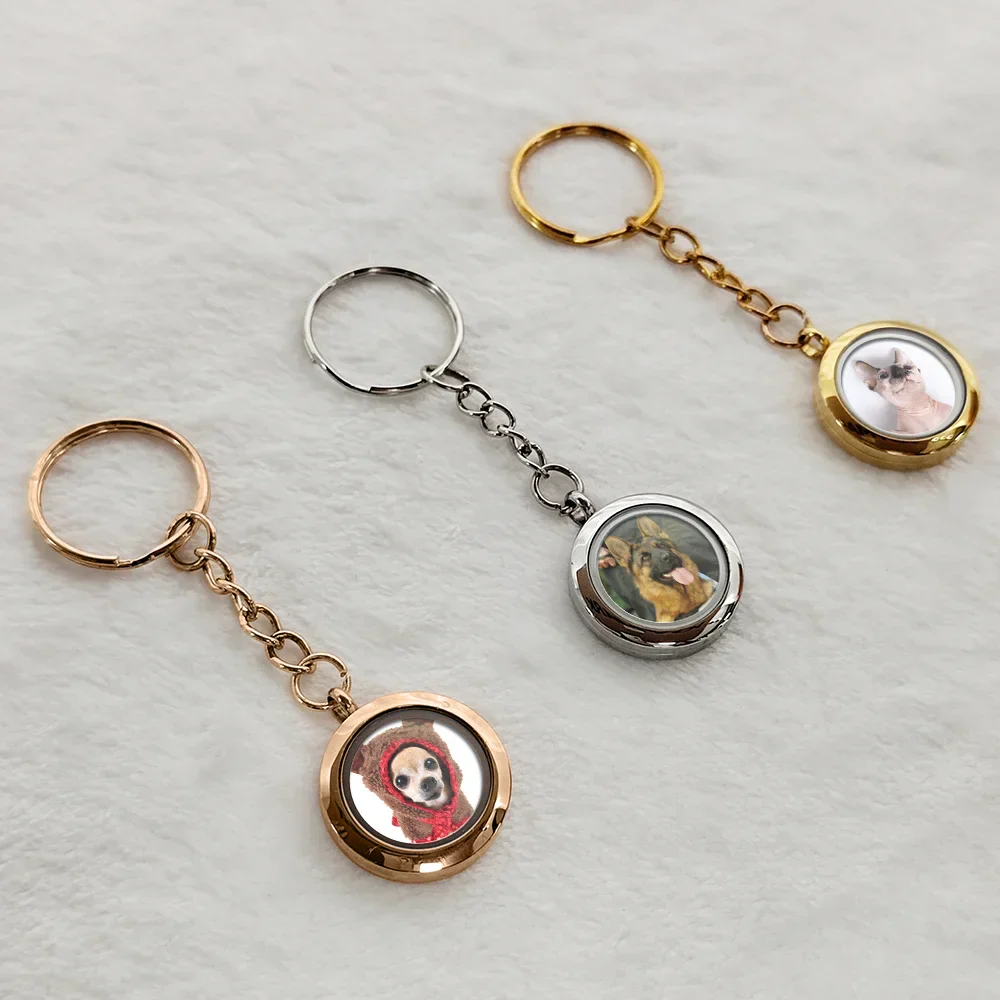 Custom Photo Your Wings Were Ready But My Heart Was Not Memorial Pet, Family - Personalized Keepsake Keychain - Image 2