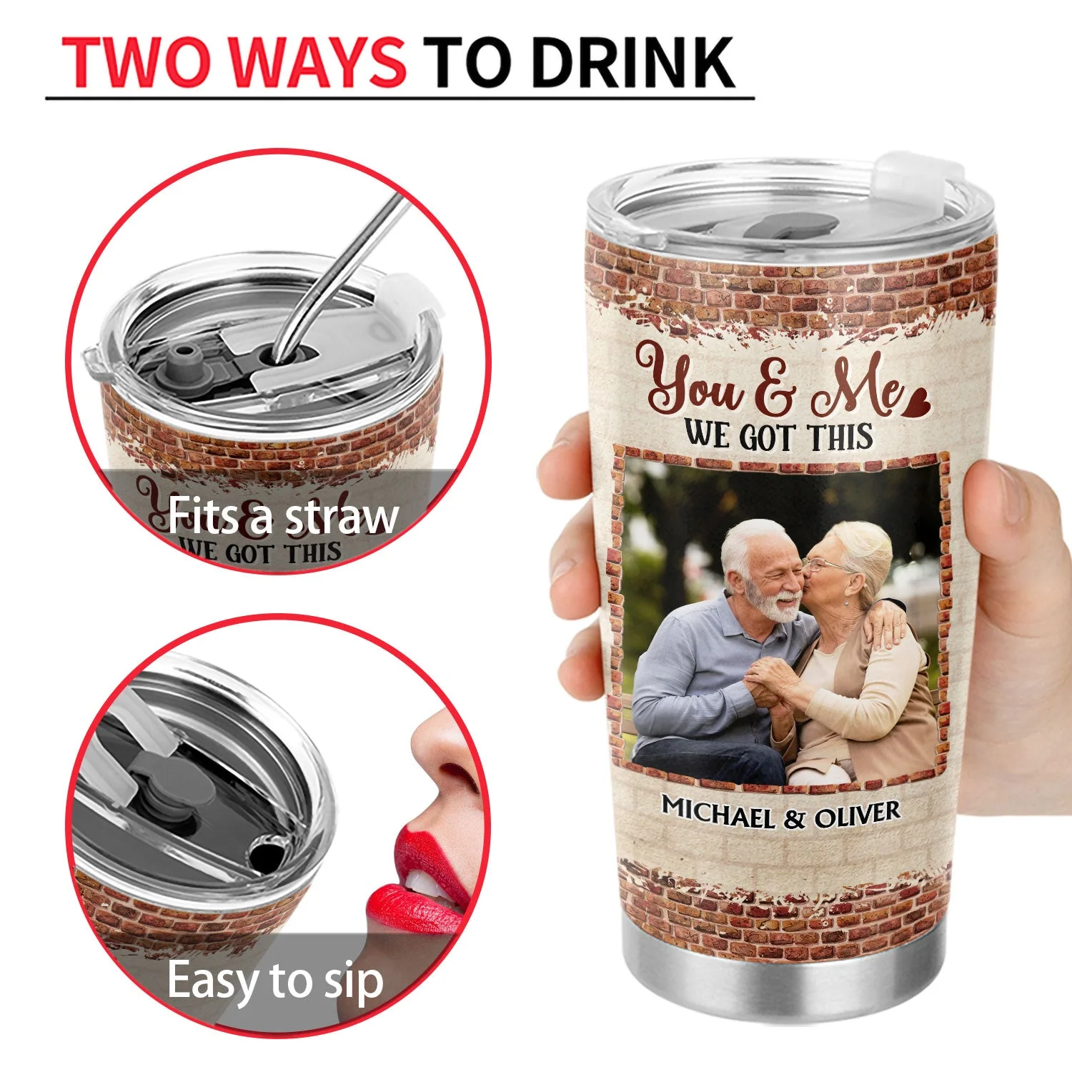 Custom Photo You're The Only One I Want To Annoy Husband Wife - Gift For Couples - Personalized Custom Tumbler - Image 4