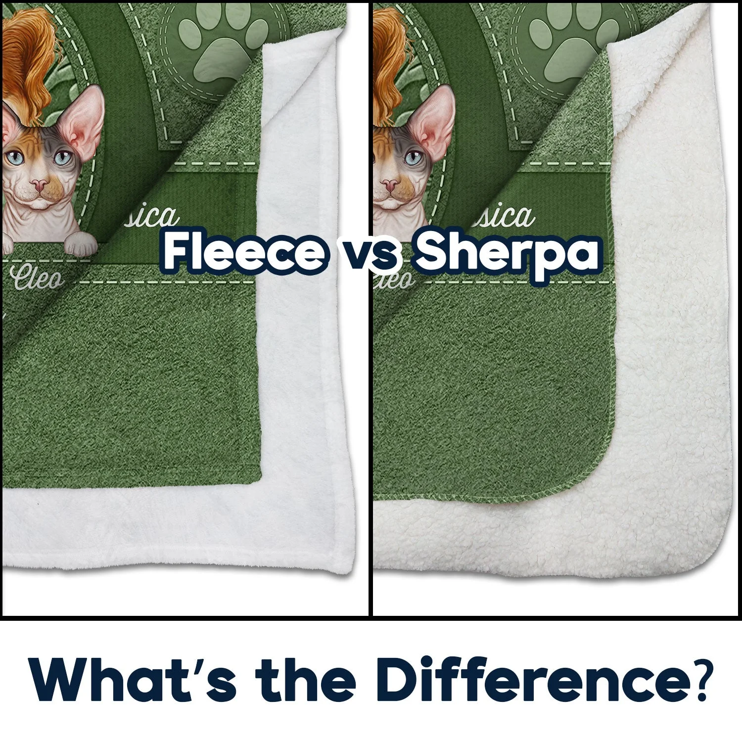 Cute Dogs And Cats Aesthetic Pattern - Birthday, Loving Gift For Pet Lovers, Dog Mom, Cat Mom - Personalized Fleece Blanket, Sherpa Blanket - Image 4