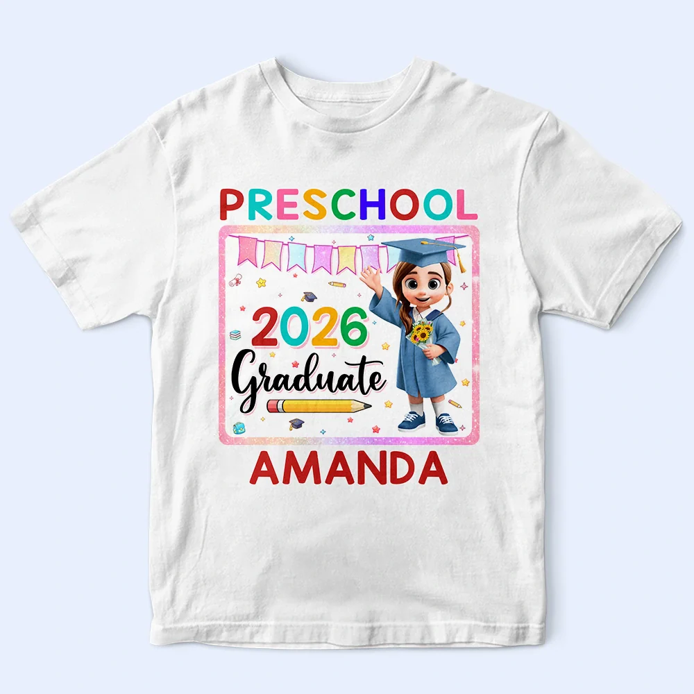Cute Graduation Kid Kindergarten Preschool - Personalized T Shirt - Image 3