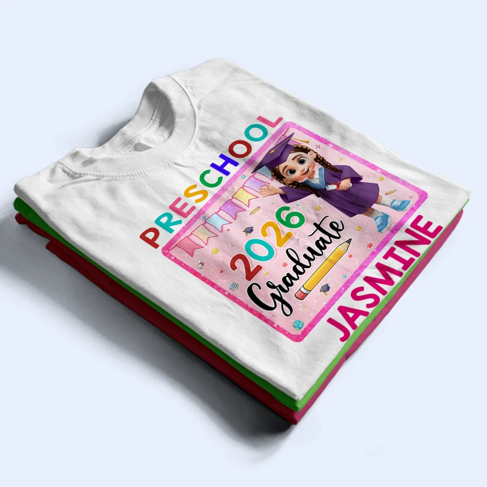 Cute Graduation Kid Kindergarten Preschool - Personalized T Shirt - Image 4