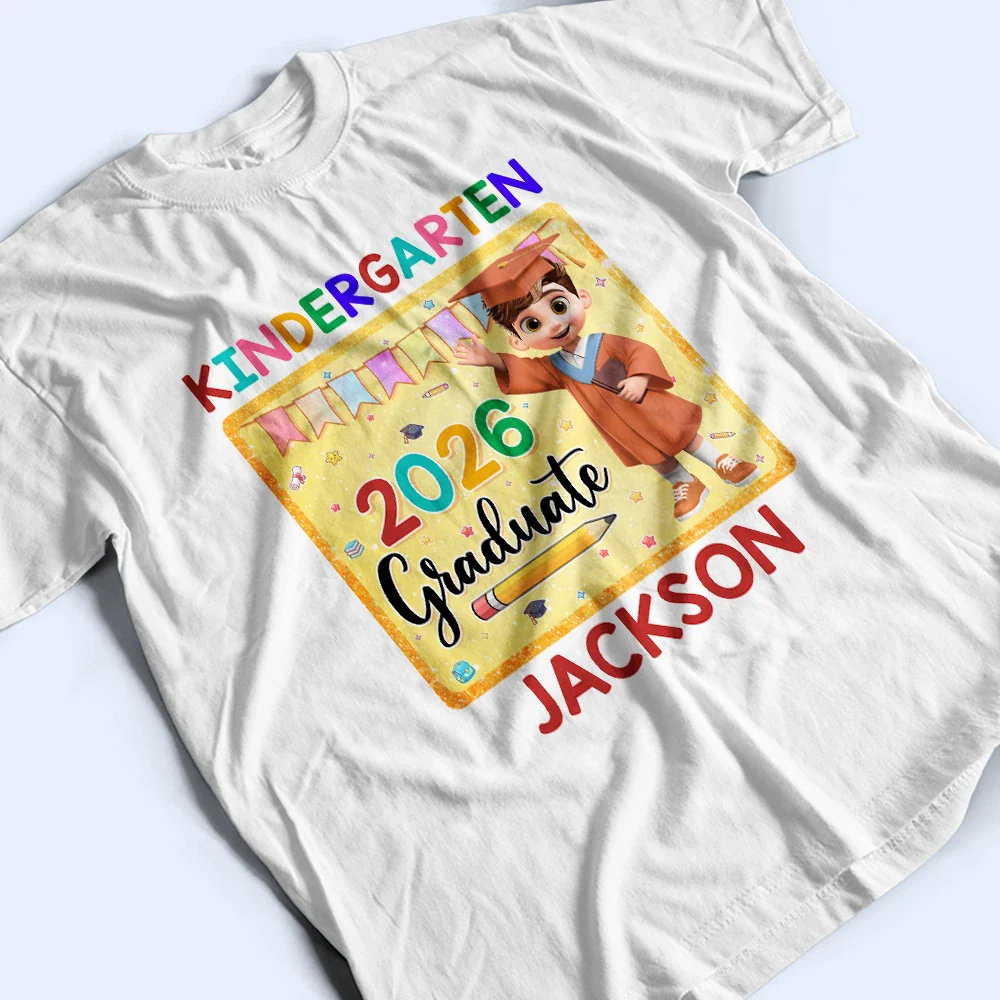 Cute Graduation Kid Kindergarten Preschool - Personalized T Shirt - Image 5
