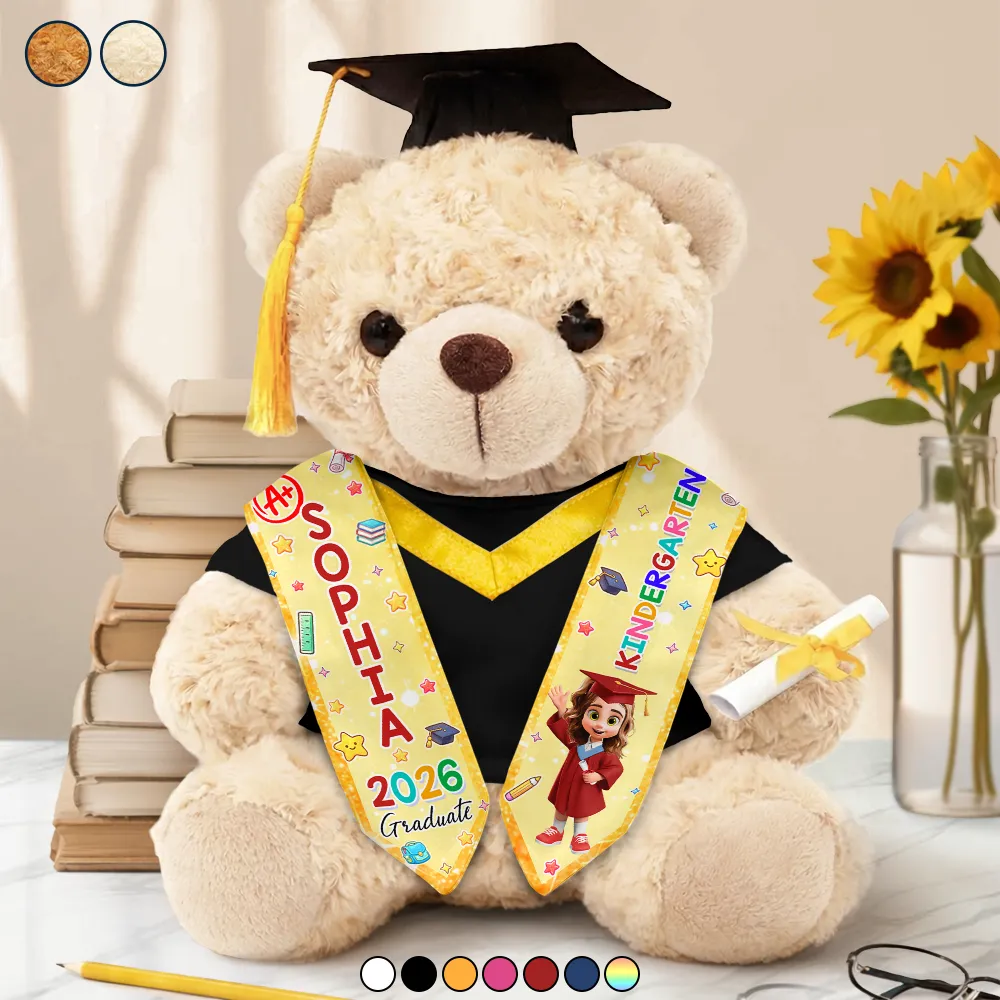 Cute Graduation Kid Kindergarten Preschool - Personalized Teddy Bear
