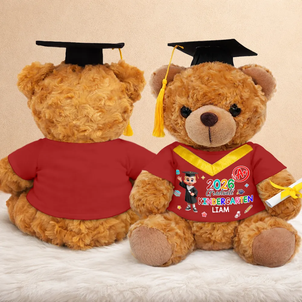 Cute Graduation Kid Kindergarten Preschool - Personalized Teddy Bear - Image 3