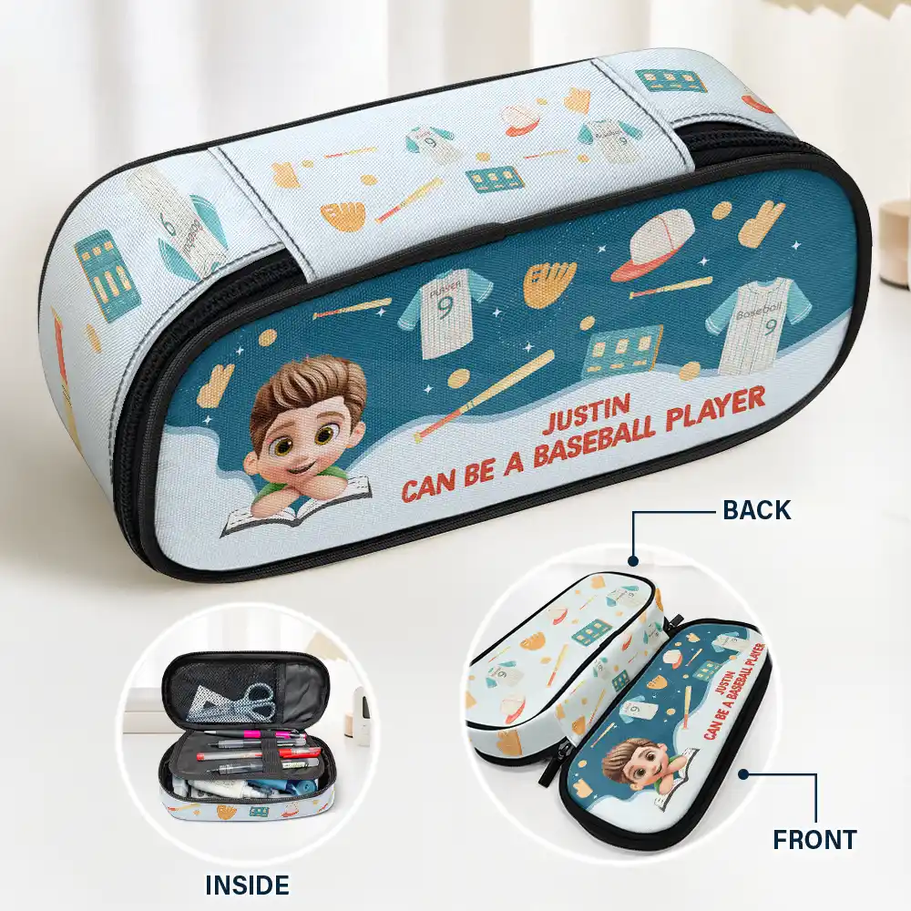 Cute Kid Can Be Doctor Teacher Firefighter Astronaut - Personalized Pencil Case - Image 2