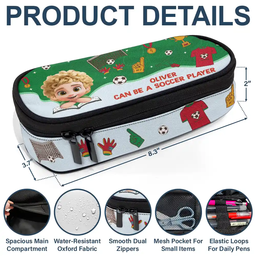 Cute Kid Can Be Doctor Teacher Firefighter Astronaut - Personalized Pencil Case - Image 5