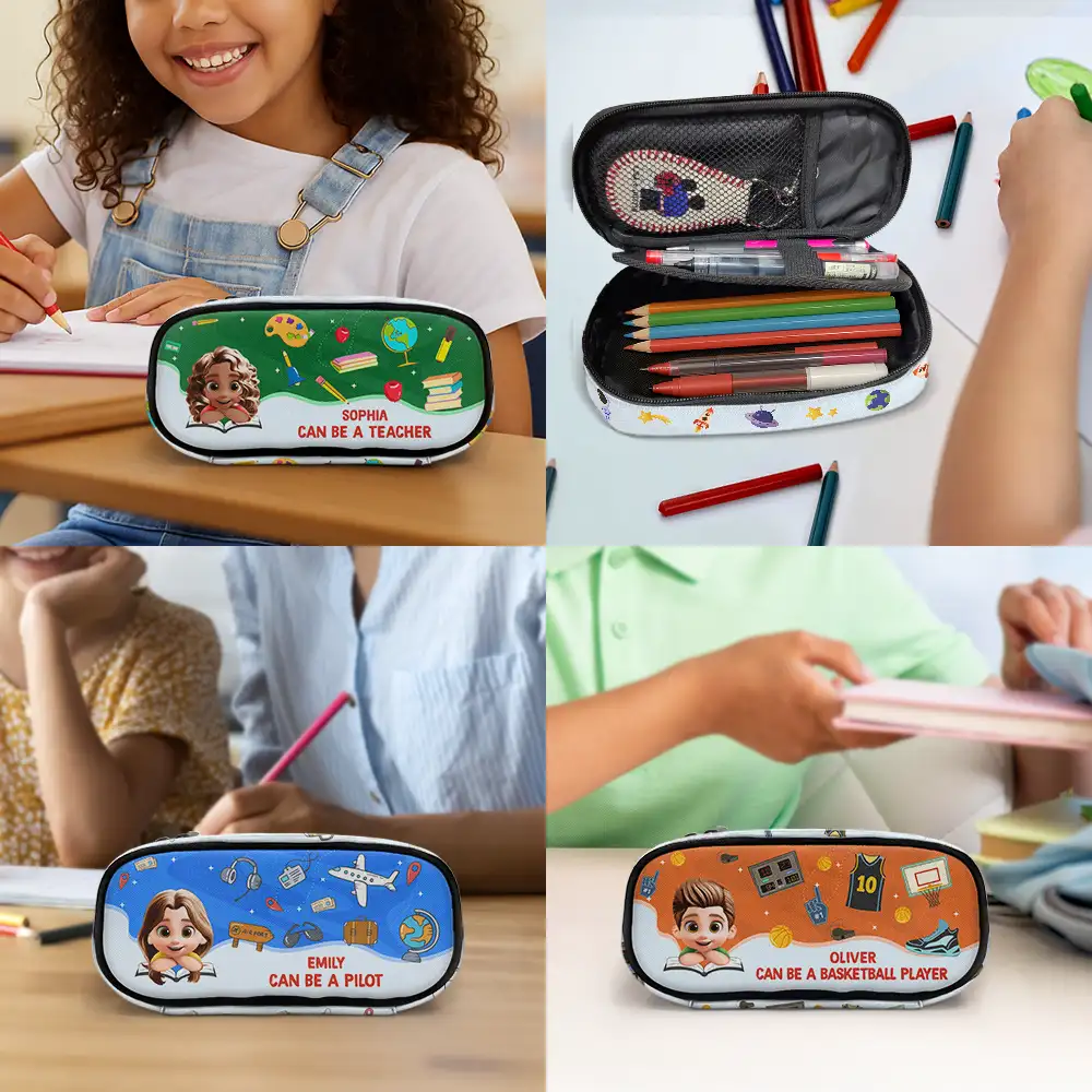Cute Kid Can Be Doctor Teacher Firefighter Astronaut - Personalized Pencil Case - Image 6