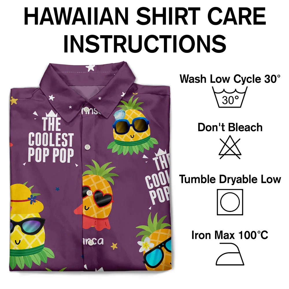 Cute Pineapples In Sunglasses The Coolest Dad - Personalized Hawaiian Shirt - Image 7